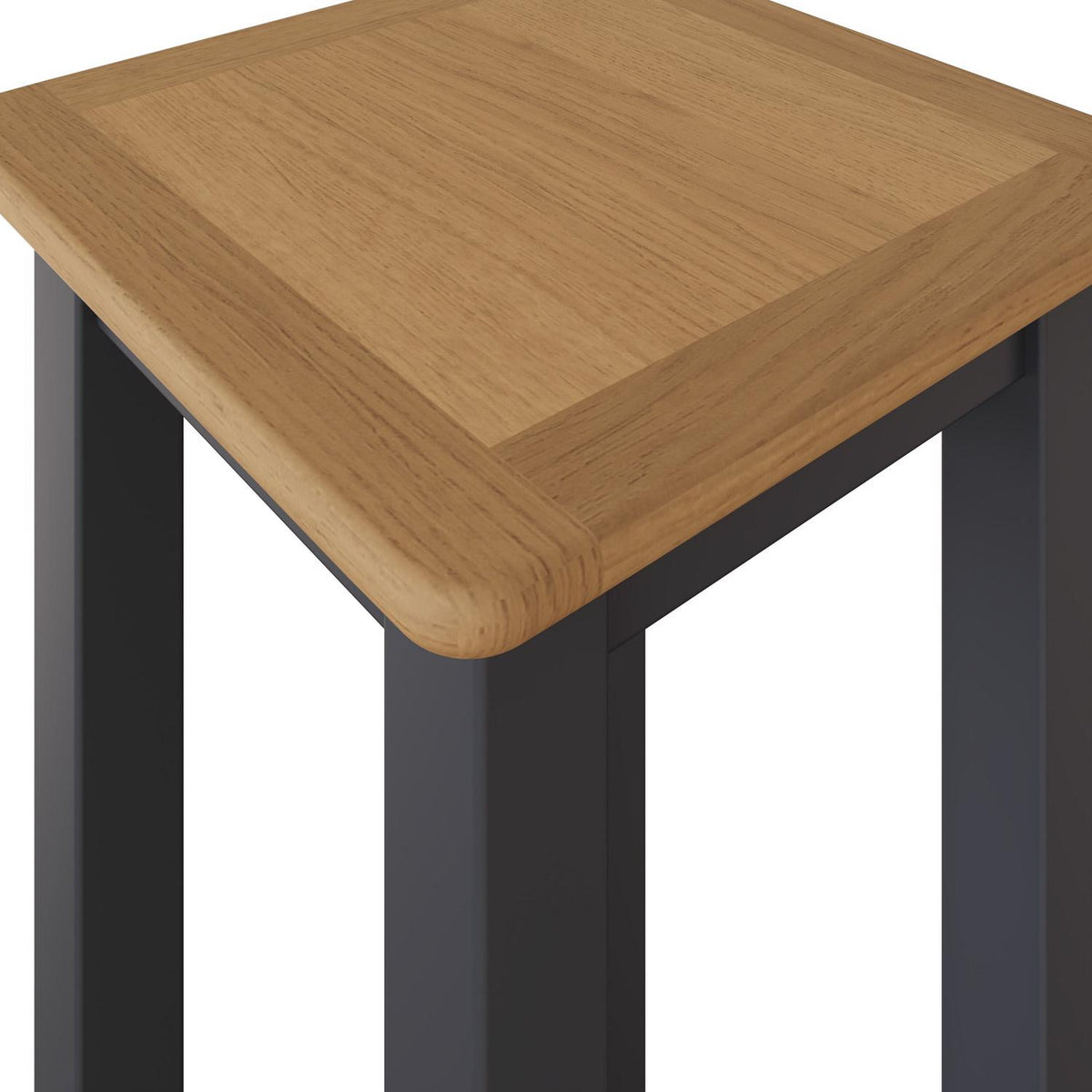 Taberno Oak End Side Table Graphite Blue