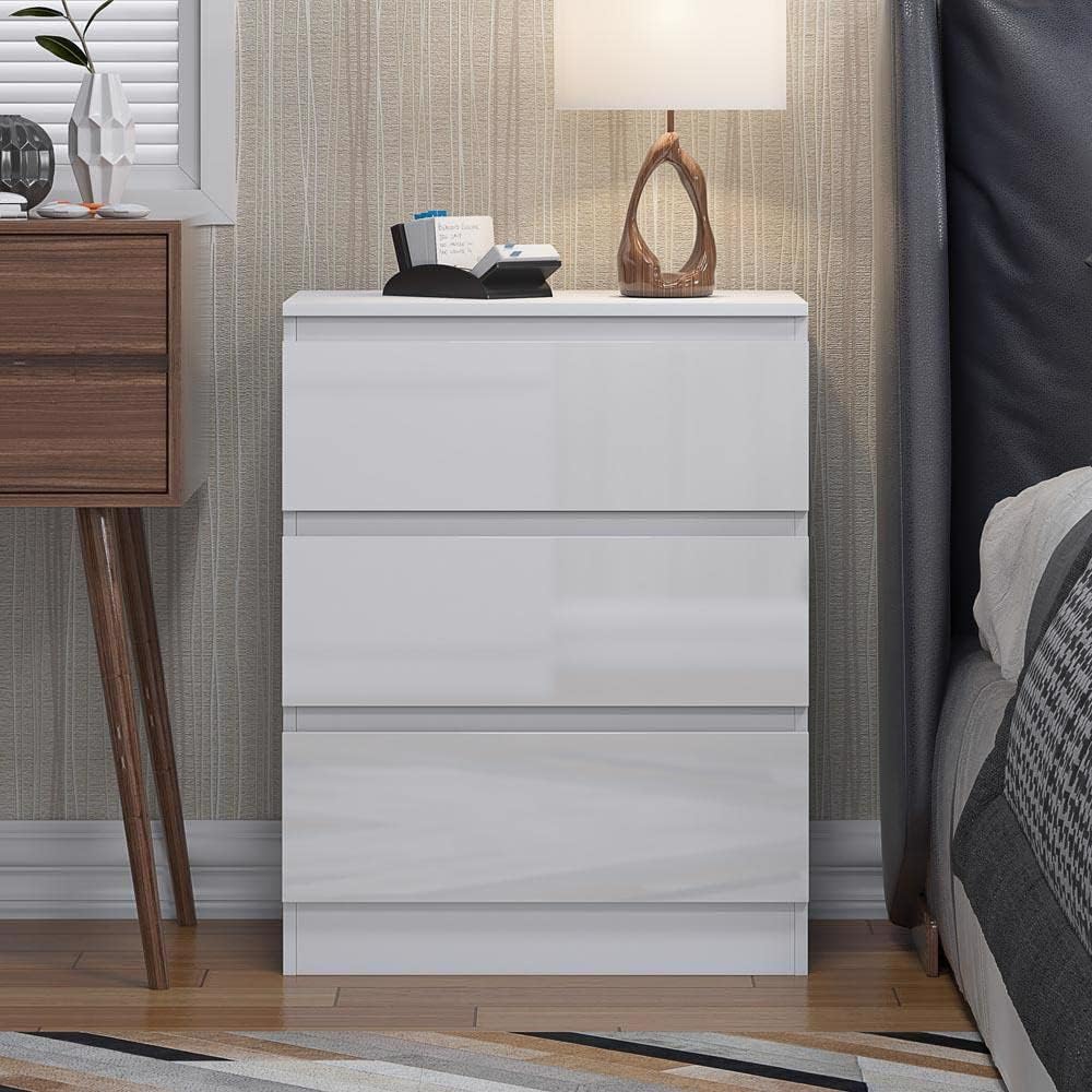 Carlton 3 Drawer Chest Of Drawers - White Gloss Front