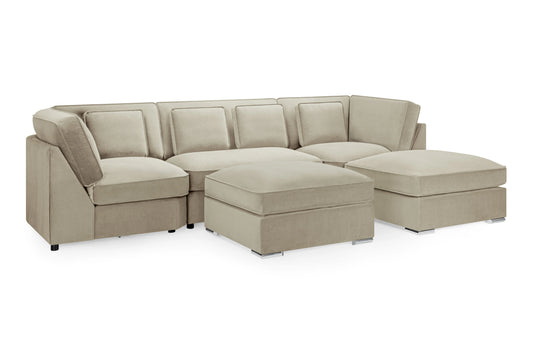 Belgravia U-Shape Corner Sofa – Beige