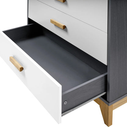 Cleveland 3 Drawer Chest   Whitegrey Metal Effect 2023  F 06