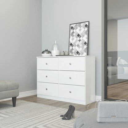 Denver 6 Drawer Chest   White Gloss 2024  F09