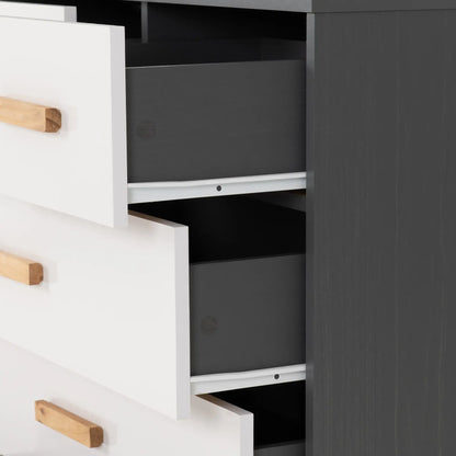 Cleveland 3+2 Drawer Chest   Whitegrey Metal Effect 2024  06