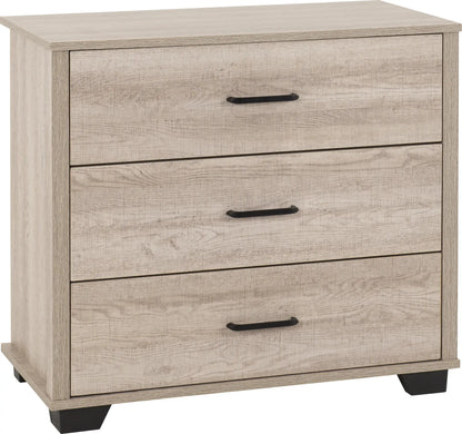 Oliver 3 Drawer Chest   Light Oak Effect 2023  01