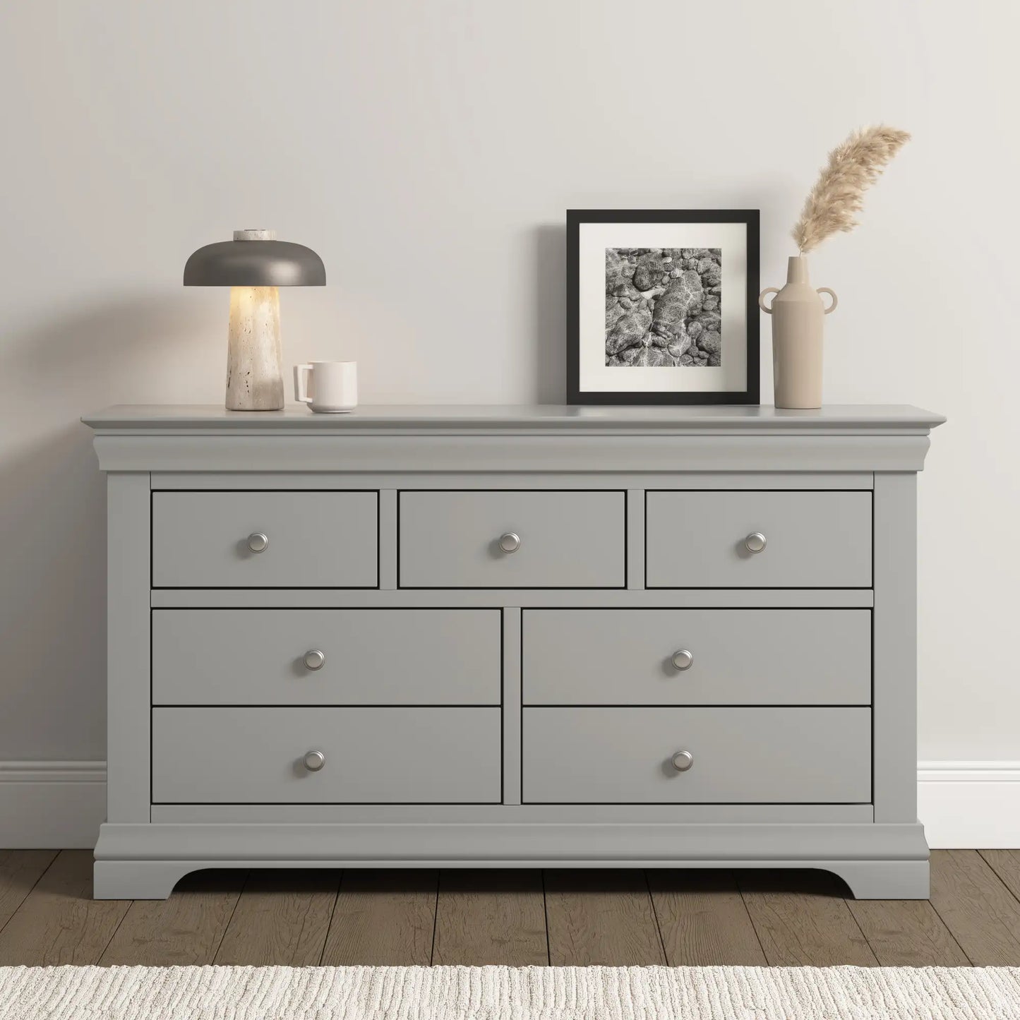 Bordeaux 3+2 Drawer Chest   Pebble Grey  08