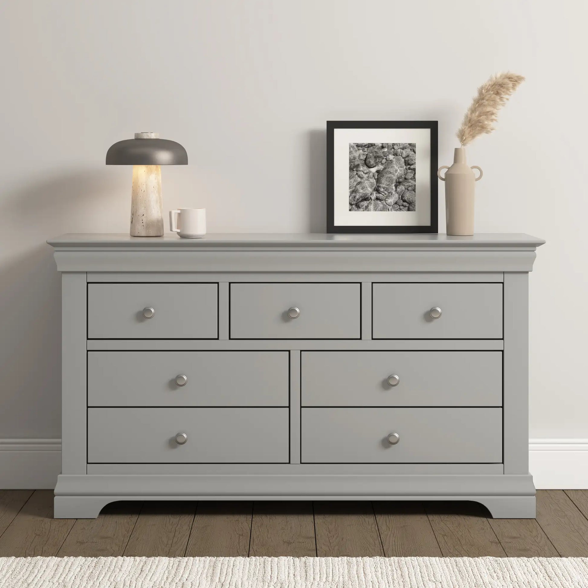 Bordeaux 3+2 Drawer Chest   Pebble Grey  08