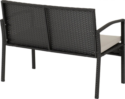 Cedar 4Pc Garden Set   Black Rattangrey Fabricblack Glass 2024  05