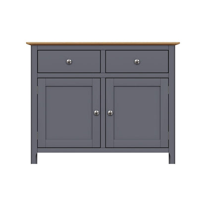 Taberno Oak 2 Door 2 Drawer Sideboard Graphite Blue