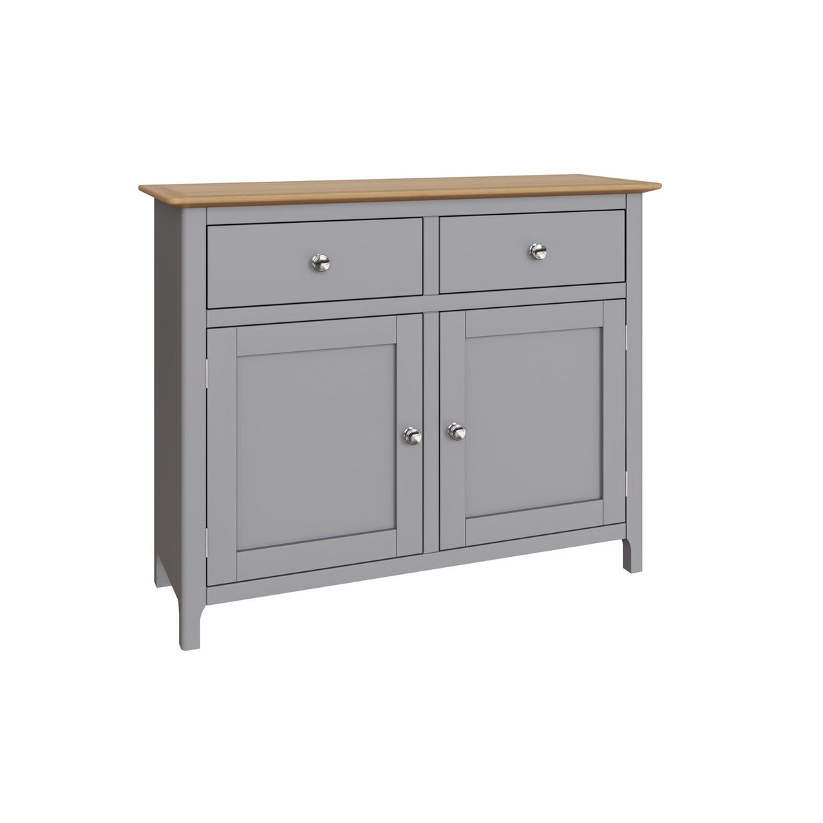 Taberno Oak 2 Door 2 Drawer Sideboard Dove Grey