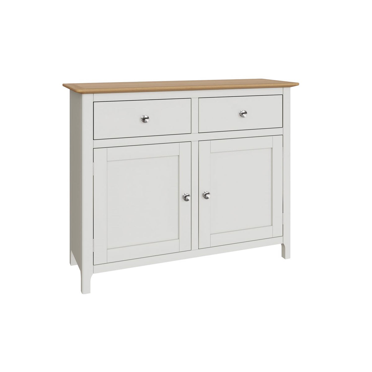 Taberno Oak 2 Door 2 Drawer Sideboard Linen White