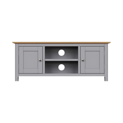 Taberno Oak 2 Door TV Unit Dove Grey
