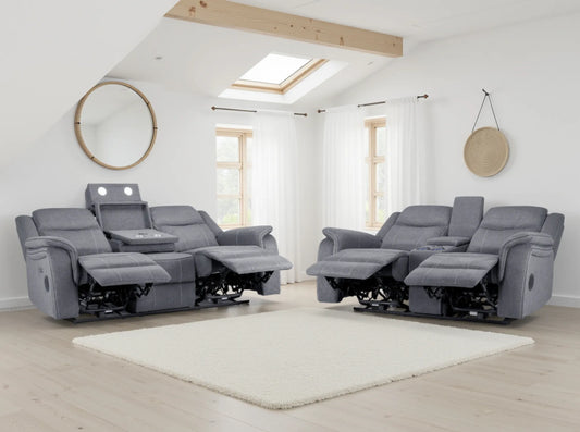 Galaxy Tech Sofa – Grey Fabric