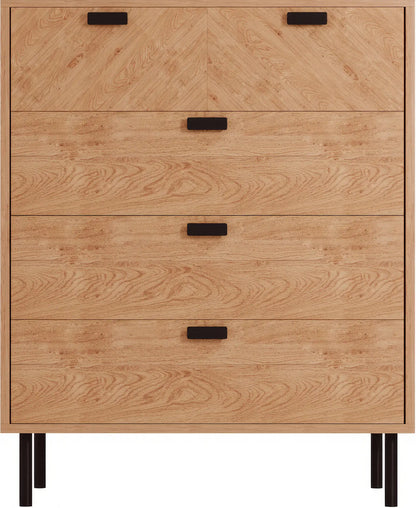 Leon 3+2 Drawer Chest   Medium Oak Effect 2023  02 Dx