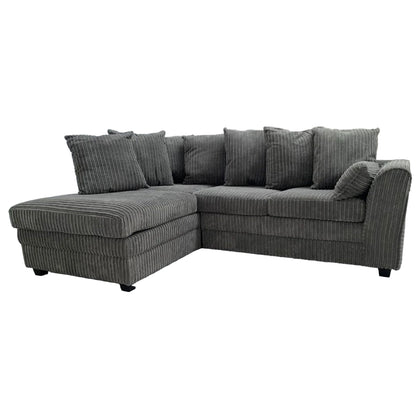 Dylan Jumbo Cord Corner Sofa – Grey