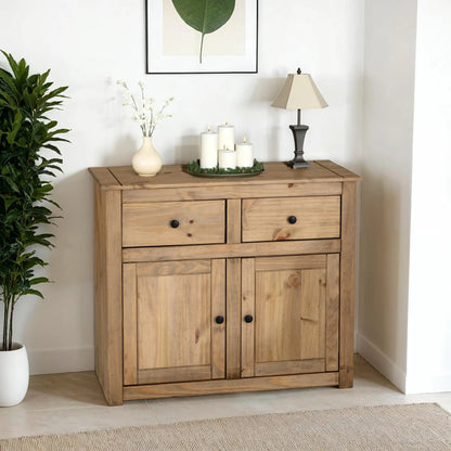 Panama 2 Door 2 Drawer Sideboard Natural Wax  Pr