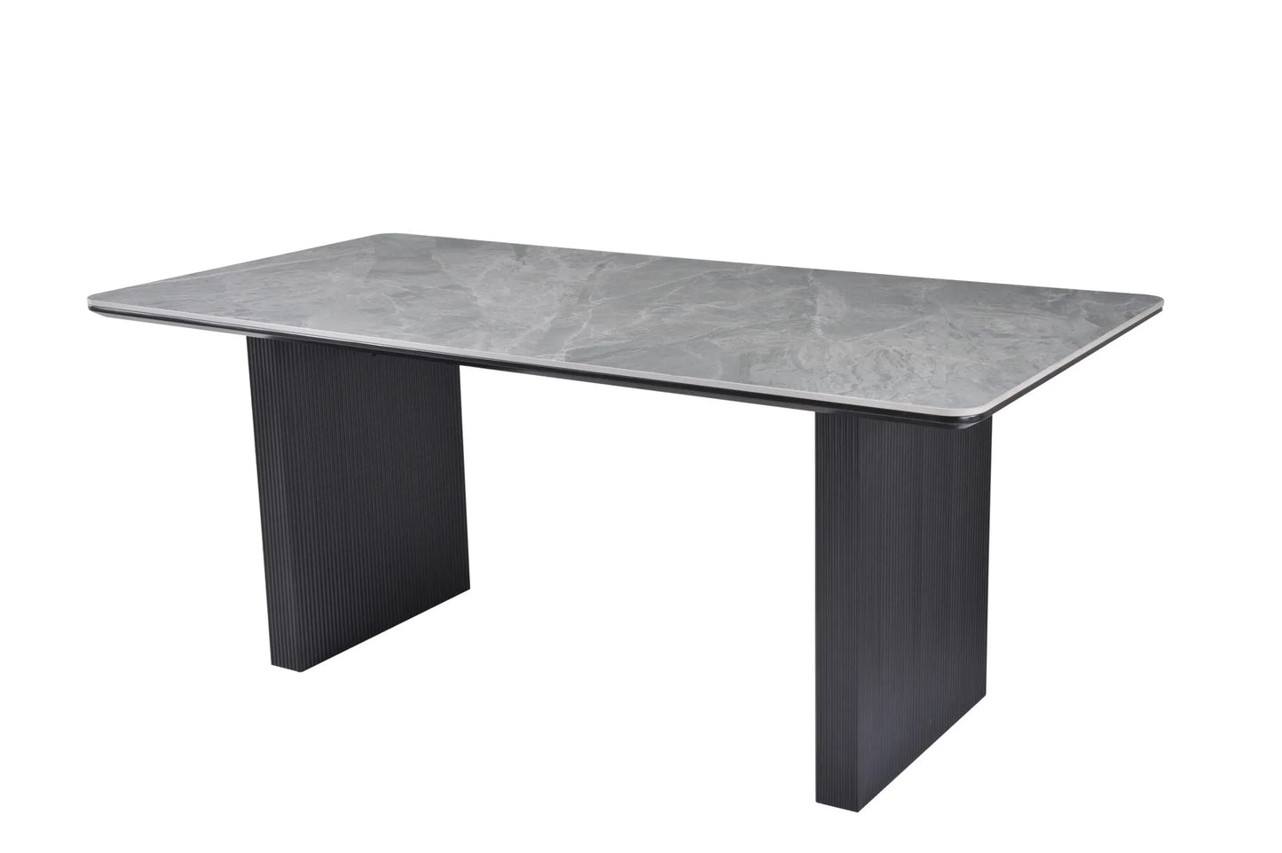 Engelberg 180cm Grey & Black Dining Table
