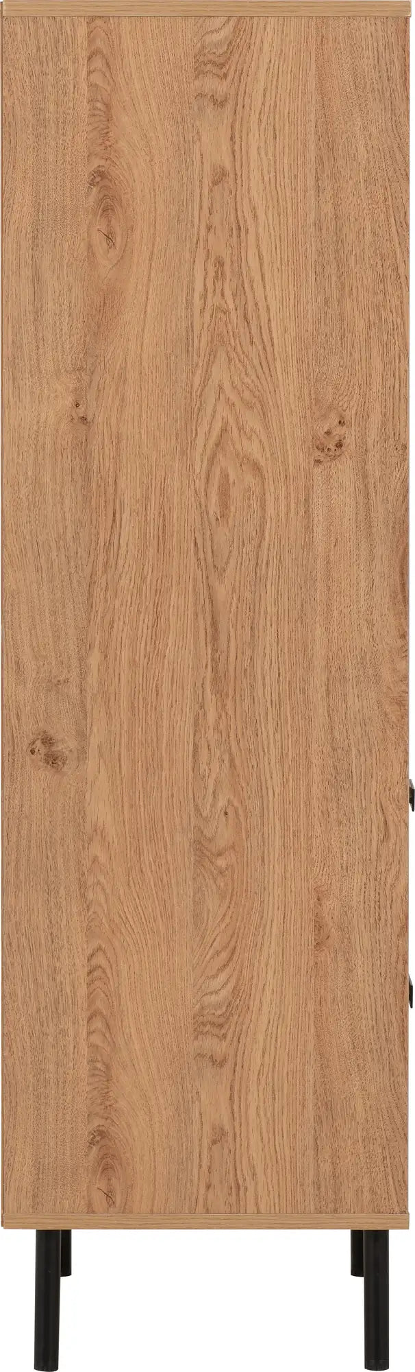 Leon 2 Drawer 2 Shelf Cabinet   Medium Oak Effect 2023  04