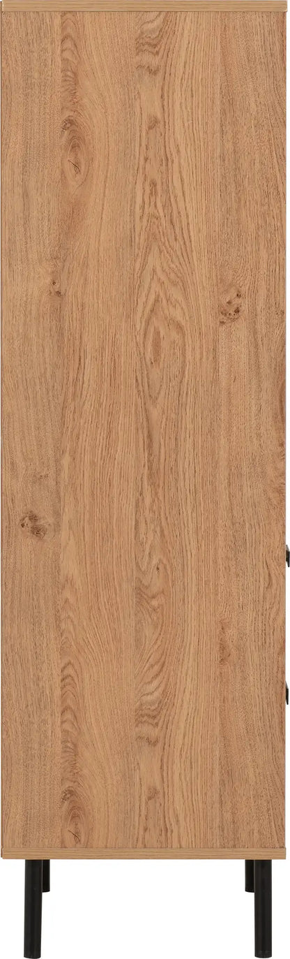 Leon 2 Drawer 2 Shelf Cabinet   Medium Oak Effect 2023  04