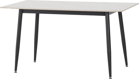 Fenton Dining Table   White Marble Stone Effect 2025  01