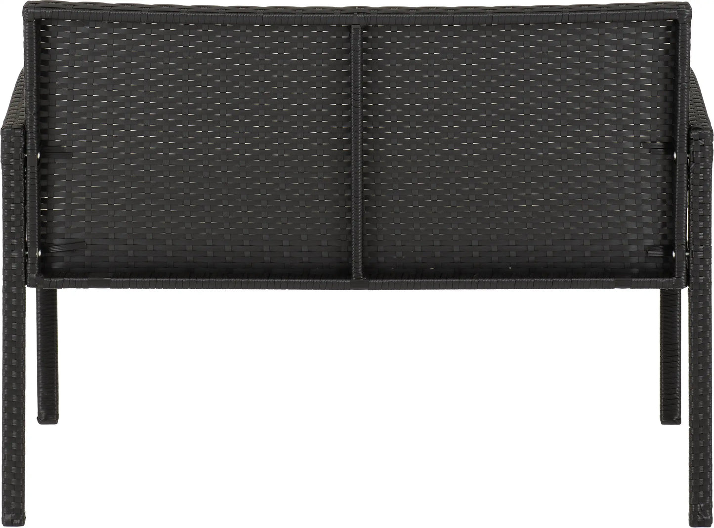 Cedar 4Pc Garden Set   Black Rattangrey Fabricblack Glass 2024  07