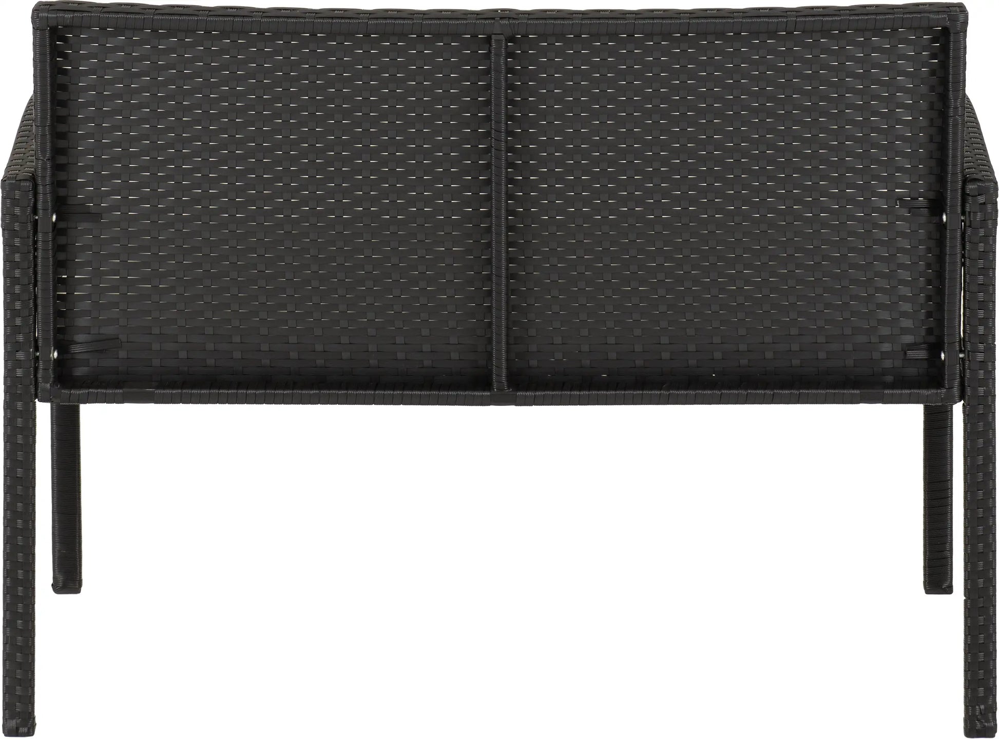 Cedar 4Pc Garden Set   Black Rattangrey Fabricblack Glass 2024  07