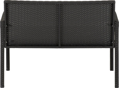 Cedar 4Pc Garden Set   Black Rattangrey Fabricblack Glass 2024  07