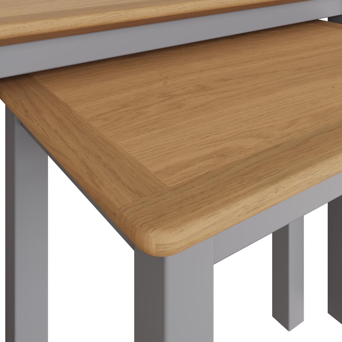 Taberno Oak Nest Of 2 Tables Dove Grey