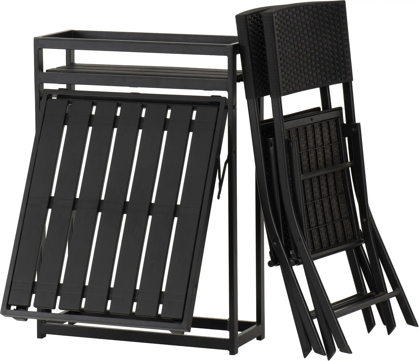Foldaway 1+2 Garden Set   Black 2024  03