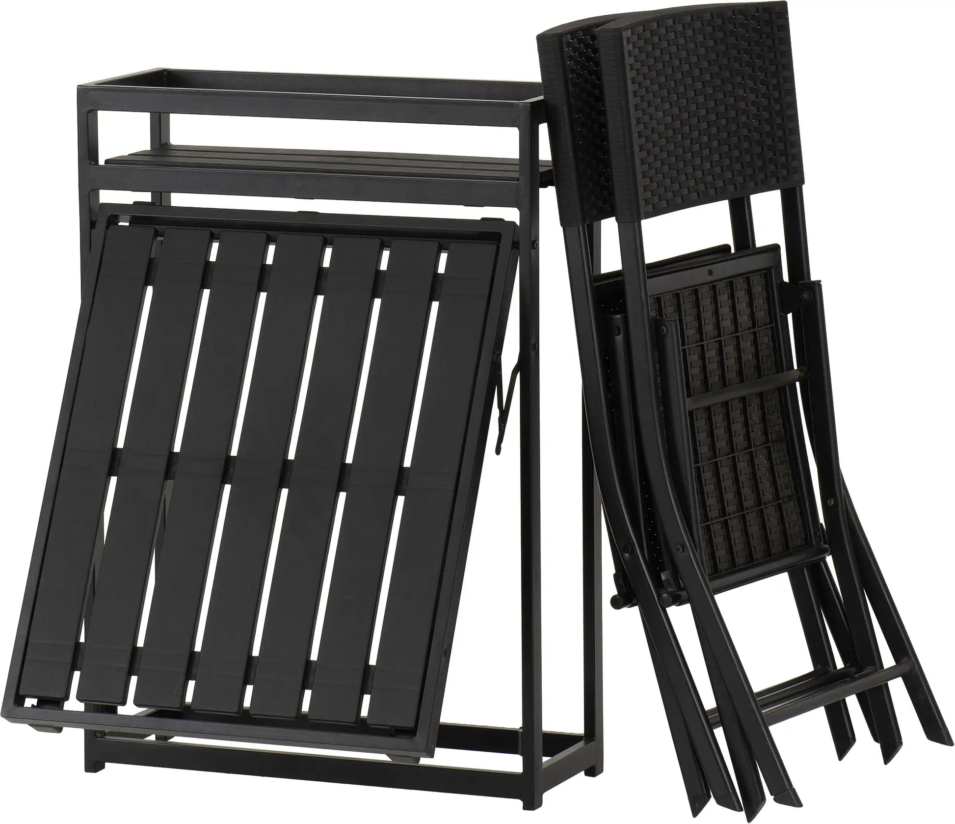 Foldaway 1+2 Garden Set   Black 2024  03