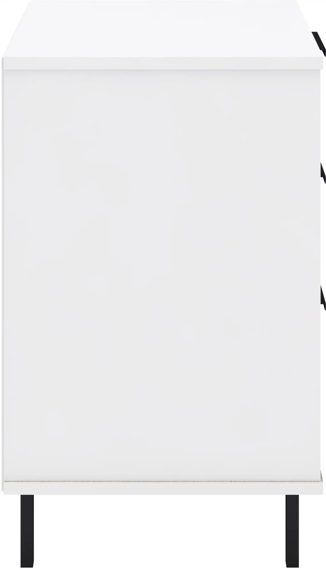 Madrid 3 Drawer Bedside   Greywhite Gloss 2022  F04