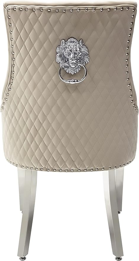 Majestic Mink Velvet Dining Chair (Set of 2)