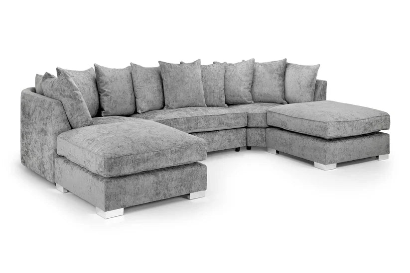 Bishop U-Shape Sofa Scatter Back – Silver