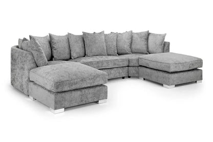 Bishop U-Shape Sofa Scatter Back – Silver