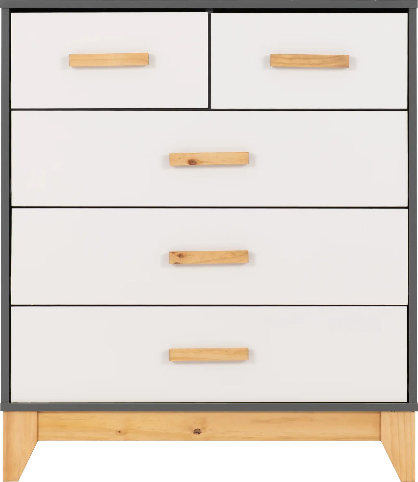 Cleveland 3+2 Drawer Chest   Whitegrey Metal Effect 2024  03
