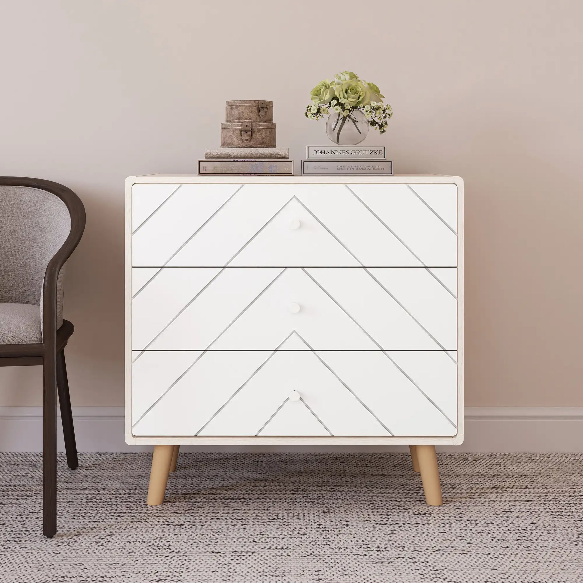Dixie 3 Drawer Chest   Dusty Greywhite 2025  Ar