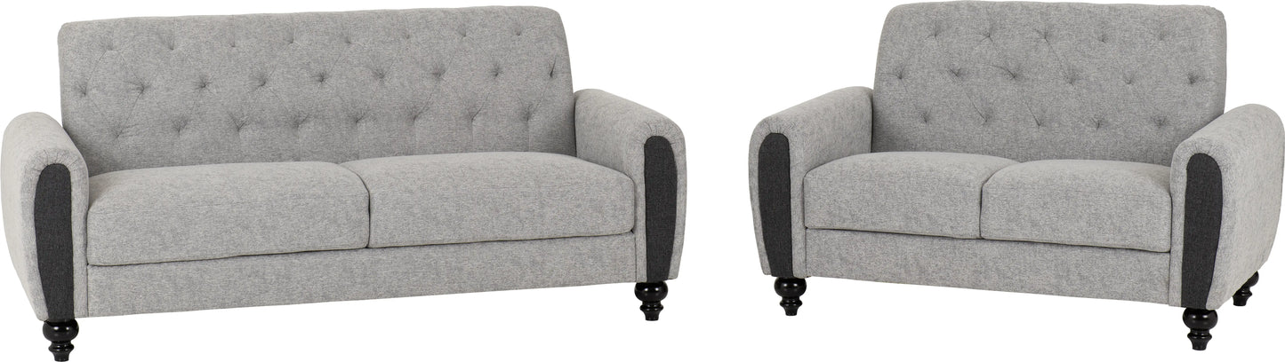 Chester 3+2 Suite Light Grey Fabric 2023  01