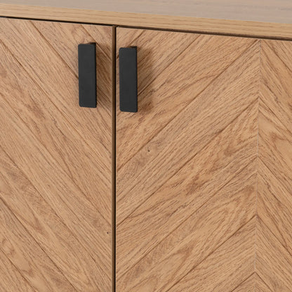 Leon 2 Door 2 Drawer Cabinet   Medium Oak Effect 2023  07
