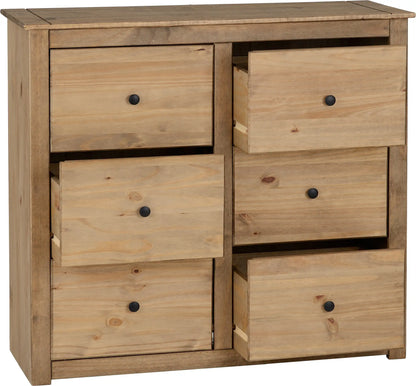 Panama 6 Drawer Chest Natural Wax 2019 02