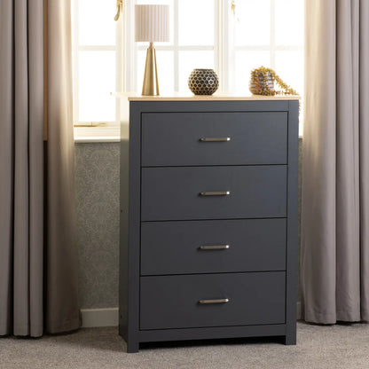 Portland 4 Drawer Chest   Greyoak Effect 2023  08