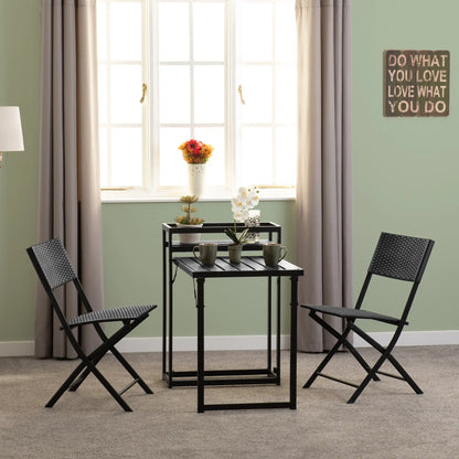 Foldaway 1+2 Garden Set   Black 2024  11