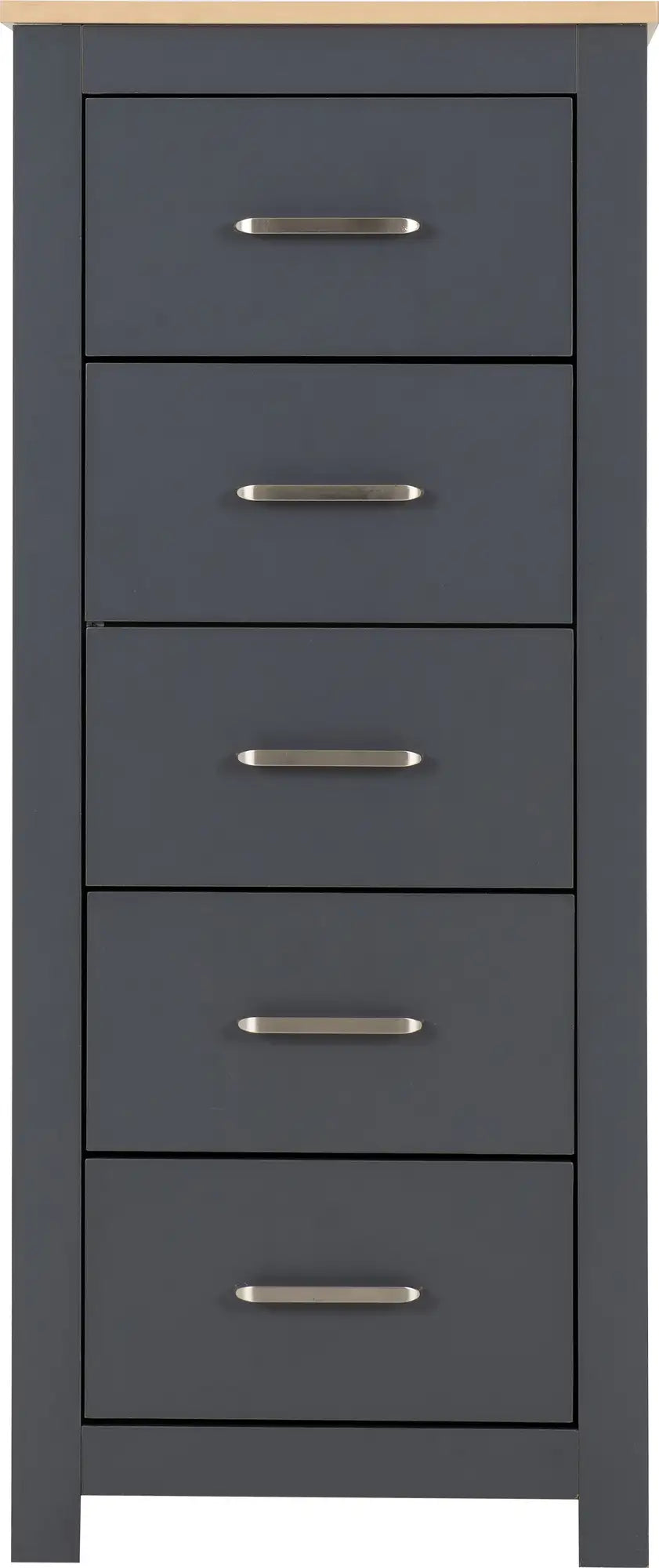 Portland 5 Drawer Narrow Chest   Greyoak Effect 2023  03
