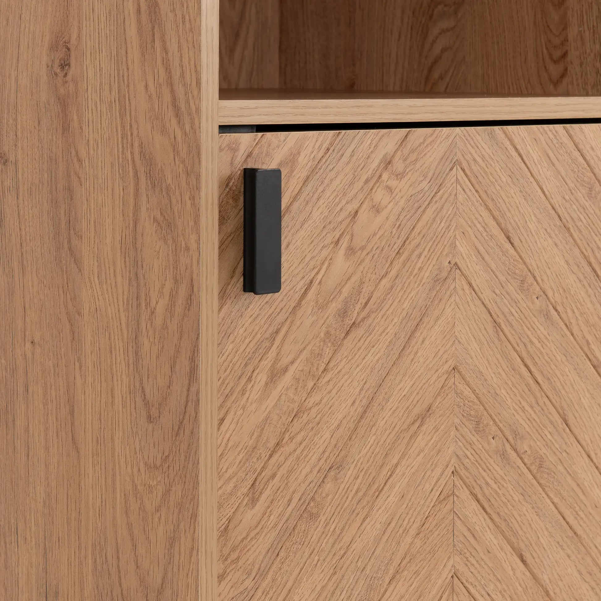 Leon 2 Drawer 2 Shelf Cabinet   Medium Oak Effect 2023  07