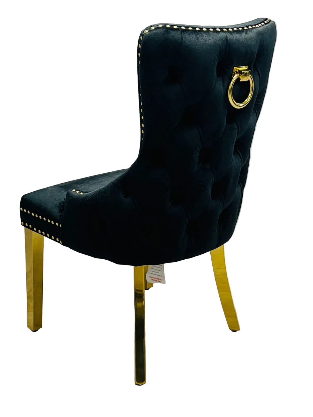 Victoria Black & Gold Ring Knocker Dining Chair (Set of 2)