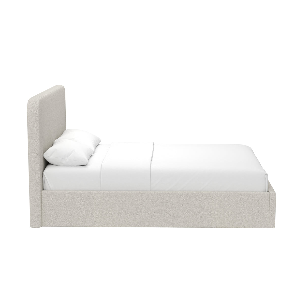 Walton Beige Fabric King Size Ottoman Storage Bedframe