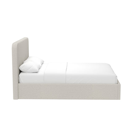 Walton Beige Fabric King Size Ottoman Storage Bedframe