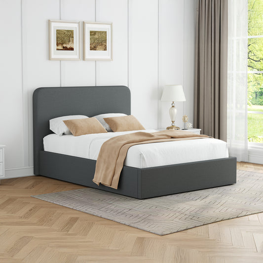 Walton Grey Fabric King Size Ottoman Storage Bedframe