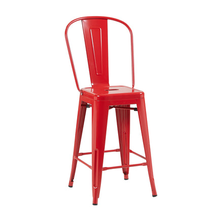 Bistro Pack Of 4 24 Red Bar Chairs