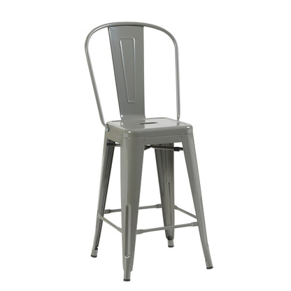 Bistro Pack Of 4 24 Silver Bar Chairs
