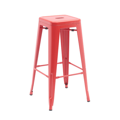 Bistro Pack Of 4 30 Red Bar Stools
