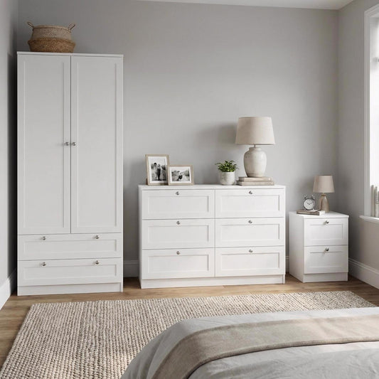 Artus 3 piece Bedroom Furniture Set - Matt White