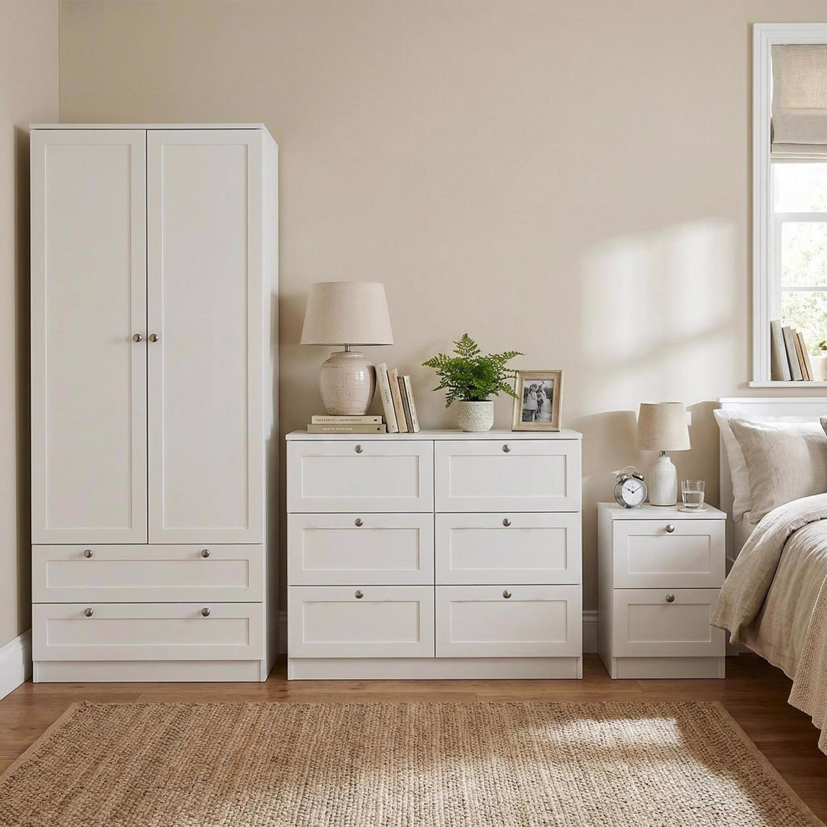 Artus 3 piece Bedroom Furniture Set - Matt White